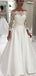 Off The Shoulder Long Sleeves A-line Wedding Dresses, Cheap Wedding Gown, WD713