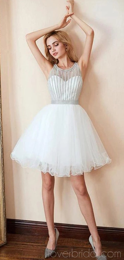 Off White Beading String Jewel Cheap Homecoming Dresses Online, Cheap Short Prom Dresses, CM761