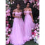 Pink Lace Off Shoulder Sweetheart Beautiful Long Bridesmaid Dresses, WG376