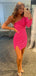 Pink Long Sleeves Short Homecoming Dresses,Cheap Short Prom Dresses,CM939