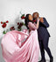 Pink Mermaid Long Sleeves Cheap Long Prom Dresses Online,12719