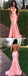 Pink Mermaid Spaghetti Straps V-neck Backless Long Prom Dresses Online,12414