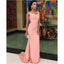 Pink Mermaid Two Straps Cheap Long Bridesmaid Dresses Online,WG1245