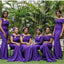 Purple Mermaid Off Shoulder Cheap Long Bridesmaid Dresses Online,WG1228