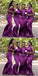 Purple Mermaid One Shoulder Cheap Long Bridesmaid Dresses Online,WG1026
