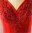 Red A line Tulle Wedding Dresses,  2017 Corset back Tea Length Custom Wedding Gowns, Affordable Bridal Dresses, 18002