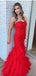Red Mermaid Sweetheart Cheap Long Prom Dresses Online,12687