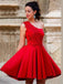 Red One Shoulder Homecoming Dresses,Cheap Short Prom Dresses,CM901