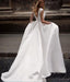 Scoop Simple Satin Elegant Cheap Wedding Dresses Online, Cheap Lace Bridal Dresses, WD465