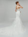 See Through Straps Lace Mermaid Cheap Wedding Dresses Online, Unique Bridal Dresses, WD558