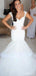 Sexy Backless Cap Sleeves Lace Mermaid Wedding Dresses Online, WD408