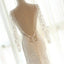 Sexy Backless Long Sleeve Lace Mermaid Wedding Bridal Dresses, Cheap Custom Made Wedding Bridal Dresses, WD272
