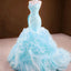 Sexy Blue Mermaid Sleeveless Sweetheart Long Prom Dresses Online,12483