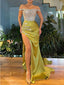 Sexy Green Sheath Off Shoulder High Slit Maxi Long Prom Dresses,Evening Dresses,13012