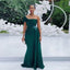 Sexy Mermaid Dark Green One Shoulder Pleats Long Bridesmaid Dresses Gown Online, WG871