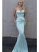 Sexy Mermaid Strapless Sweetheart High Slit Maxi Long Prom Dresses,13059