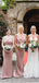Sexy Pink Mermaid Spaghetti Straps Cheap Long Bridesmaid Dresses Online,WG1059
