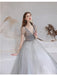 Short Sleeves A-line V-neck Long Prom Dresses Online,Evening Party Dresses,12572