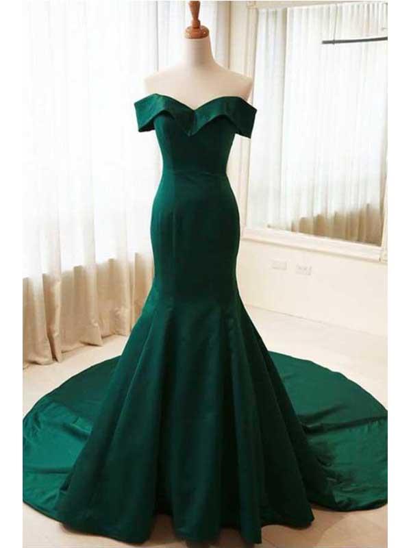 emerald green mermaid prom dress Simple Emerald Green Mermaid Long Evening Prom Dresses, Cheap Sweet 16 – LoverBridal
