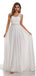Simple Ivory A-line Open Back Handmade Lace Wedding Dresses,WD793