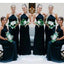 Simple Mermaid Black Halter Cheap Long Bridesmaid Dresses Online,WG978