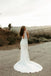 Simple Mermaid Straps V-neck Backless Lace Wedding Dresses,WD776