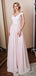 Simple Pink A-line Off Shoulder Spaghetti Straps Long Prom Dresses Online, Dance Dresses,12380