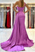 Simple Purple Mermaid One Shoulder Cheap Long Prom Dresses,12641