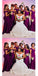 Simple Purple Mermaid Spaghetti Straps Cheap Long Bridesmaid Dresses,WG1100