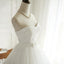 Simple Strapless A line Pearls Beaded Wedding Bridal Dresses, Cheap Custom Made Wedding Bridal Dresses, WD276