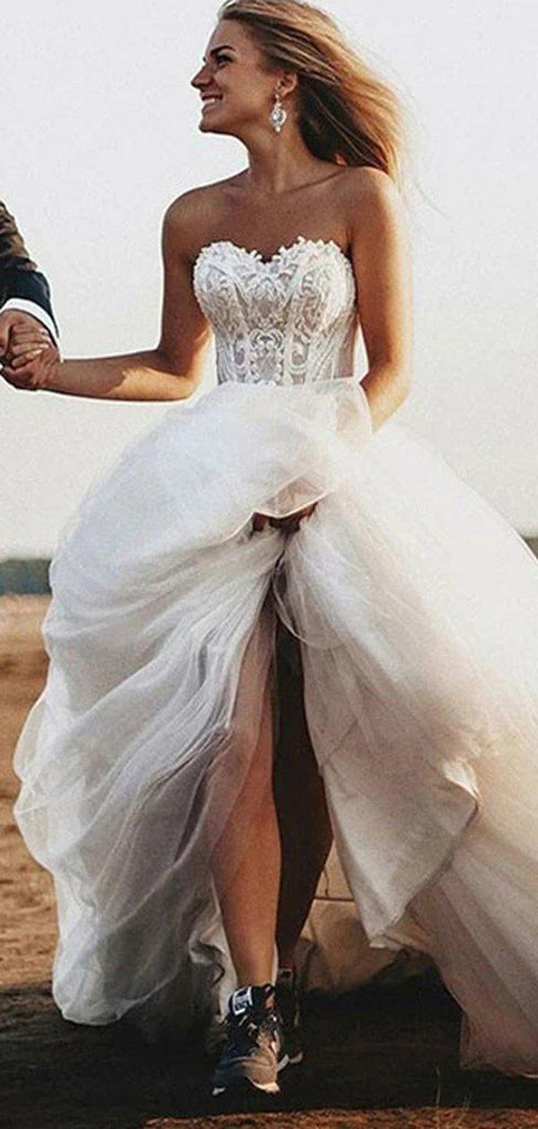 Simple Sweetheart A-line Cheap Wedding Dresses Online, Cheap Wedding Gown, WD673