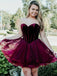 Simple Sweetheart Purple Short Cheap Homecoming Dresses Online, CM705