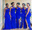 One Shoulder Royal Blue Bridesmaid Dresses Online, Cheap Bridesmaids Dresses, WG732