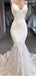Spaghetti Straps Lace Mermaid Cheap Wedding Dresses, Mermaid Wedding Gown, WD700