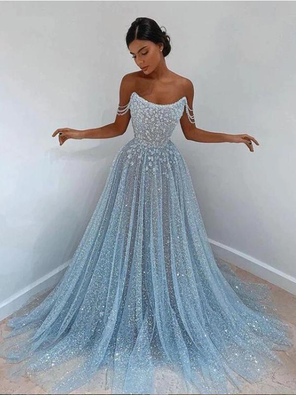 Sparkly A-line Blue Off Shoulder Cheap Prom Dresses Online,Dance Dress LoverBridal Sparkly A-line Blue Off Shoulder Cheap Prom Dresses Online,Dance Dress LoverBridal
