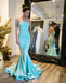 Strapless Mermaid Tiffany Blue Evening Prom Dresses, Long Sexy Party Prom Dress, Custom Long Prom Dresses, Cheap Formal Prom Dresses, 17130
