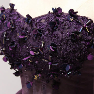 Strapless Purple Lace Homecoming Prom Dresses, Affordable Short Party Corset Back Prom Dresses, Perfect Homecoming Dresses, CM218