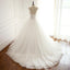 Strapless Sexy See Through Lace A line Wedding Bridal Dresses, Affordable Custom Made Wedding Bridal Dresses, WD269