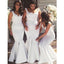 Straps Off White Mermaid Long Bridesmaid Dresses Online, Cheap Bridesmaids Dresses, WG709