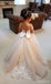 Sweet Flower Girl Long Sleeve Lace applique Dress, Cute Flower Girl Dress, FG0194