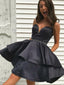 Sweetheart Black Belt Beaded Cheap Short Homecoming Dresses Online, CM645