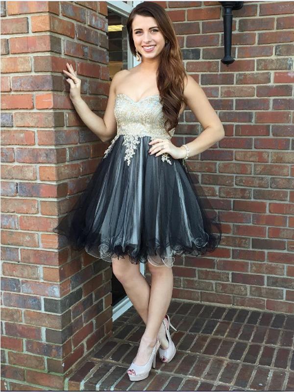 Sweetheart Grey Skirt Cheap Short Homecoming Dresses Online, CM671