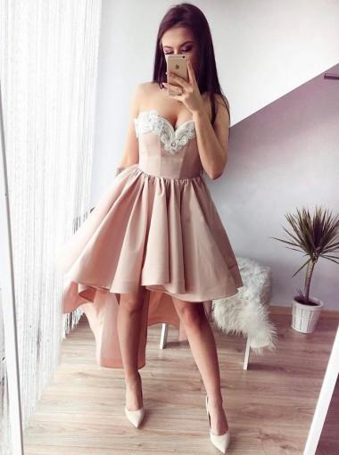 Sweetheart High Low Short Cheap Homecoming Dresses Online, CM612