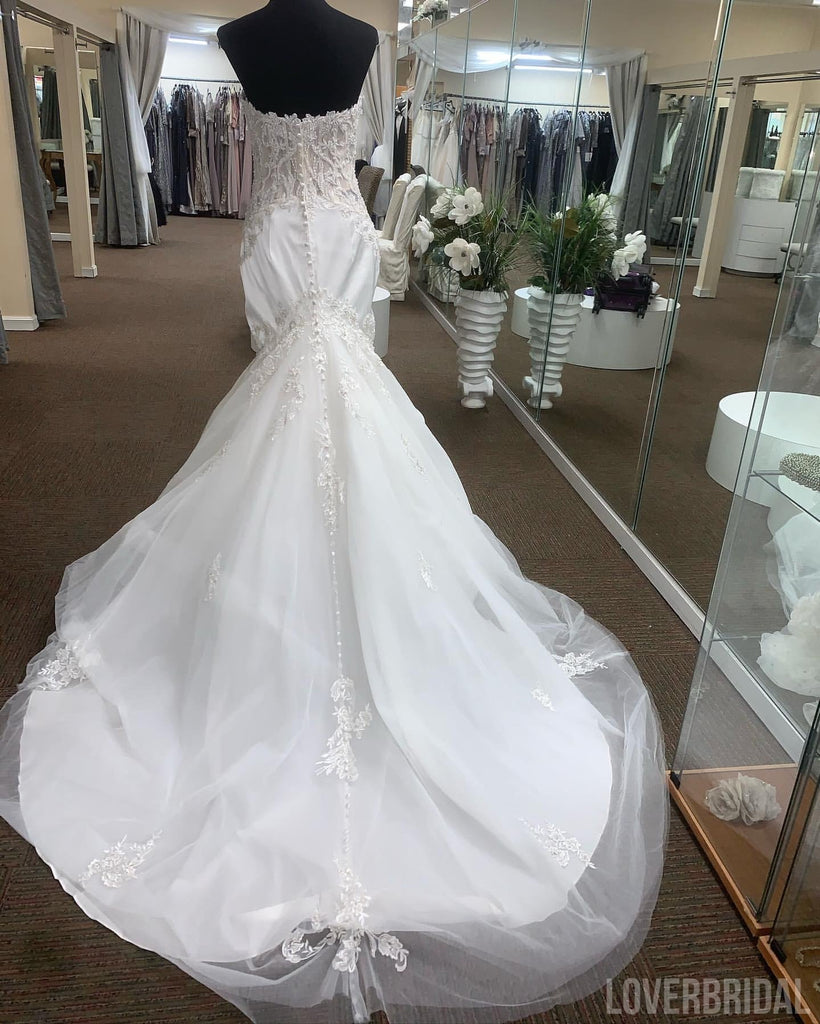 Sweetheart Lace Mermaid Wedding Dresses Online, Cheap Bridal Dresses, WD641