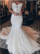Sweetheart Mermaid sleeveless Handmade Lace Wedding Dresses,WD777