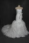 Sweetheart Strapless Organza Mermaid Wedding Dresses, Custom Made Wedding Dresses, Cheap Wedding Gowns, WD210