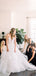 Sweetheart V-neck Long A-line Sleeveless Lace Wedding Dresses,WD748