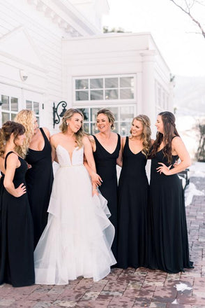 Sweetheart V-neck Long A-line Sleeveless Lace Wedding Dresses,WD748