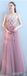 Tulle Pink Long Mismatched Unique Cheap Bridesmaid Dresses Online, WG512