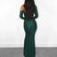 Unique Emerald Green Mermaid One Shoulder Side Slit Cheap Bridesmaid Dresses,WG1410
